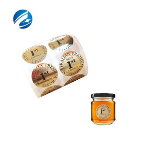 Nhà Máy Giá Mật Ong Nhãn Hiệu Riêng Jar Dán In Ấn Chai Cuộn Nhãn Cho Lọ Mật Ong - Product Image 2