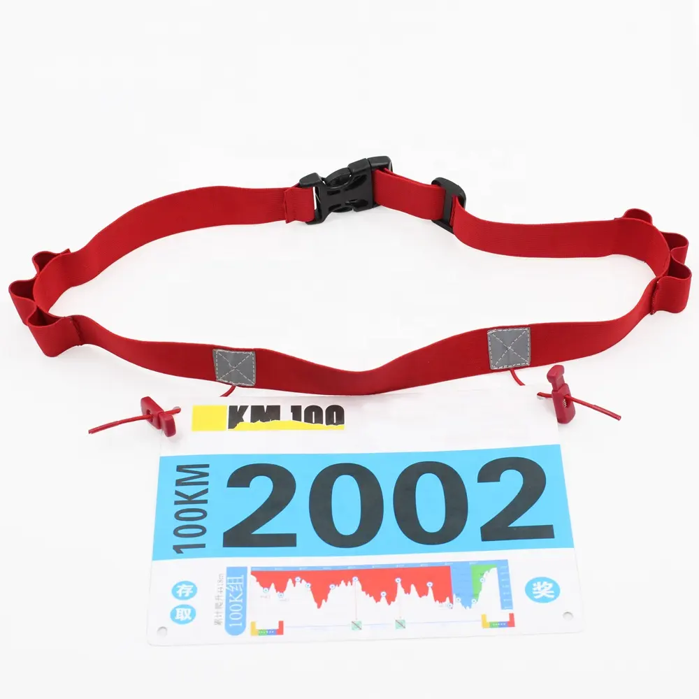 Biểu Tượng Tùy Chỉnh Bán Buôn Đàn Hồi Triathlon Chạy Race Mens Phụ Nữ Thể Thao Số Bib Belt