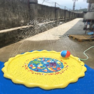 Alfombrilla de juegos inflable de verano para niños, almohadilla rociadora para salpicaduras de agua y natación, instalación de entretenimiento divertida para juegos de agua al aire libre - Product Image 2