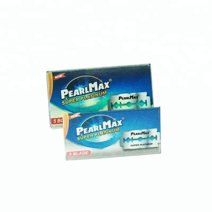 PearlMax <strong>100</strong> Double Edge Barber Shaving <strong>razor</strong> <strong>Blades</strong> Platinum Coated for Smooth Long Lasting Shave