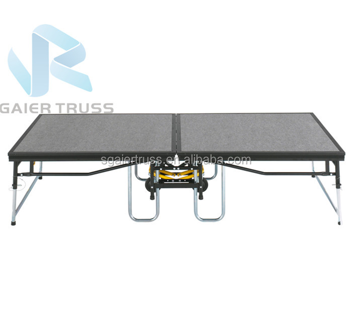 Concurrentiel heavy duty portable marionnette rapide en aluminium stade