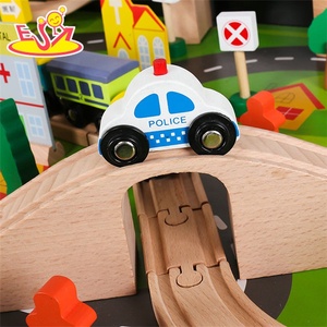 2023 personalizable 90PCS Pink Wooden Train Set Table Educational Slot Toys para niños W04C009B - Product Image 5