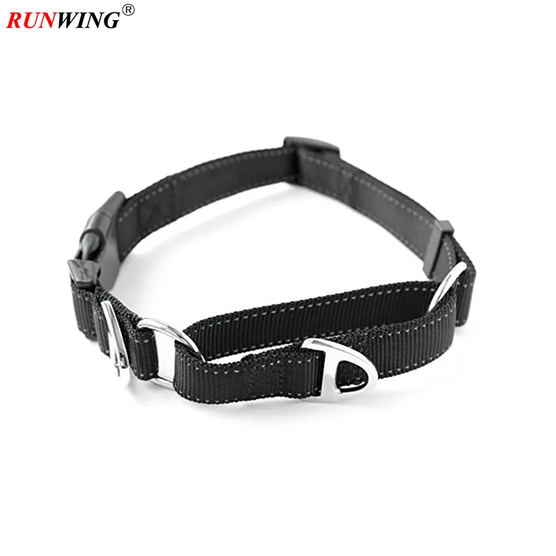 Nylon training collar martingale collar premium quality limited-cinch dog collar with reflective stitching