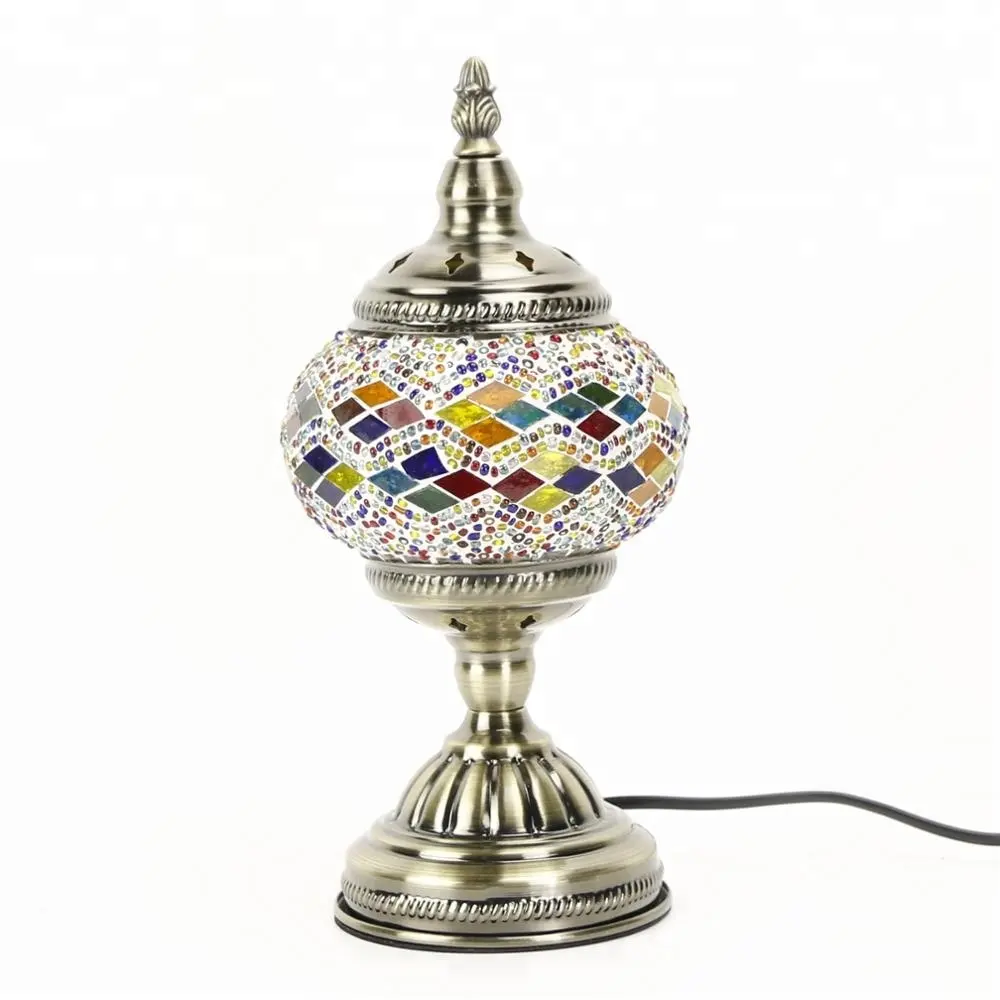 Tokin-iluminação (tc1m01), artístico mosaico artesanal, lâmpadas de mesa led turco