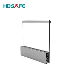 来自中国的户外安全露台铝制栏杆扶手侧壁安装铝制u型型材通道玻璃栏杆系统