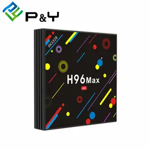 Penerima Satelit Android Smart TV Box H96 Max H2 RK3328 4G 32G Full HD 4K Android TV box 7.1 dengan Remote Kontrol Nirkabel