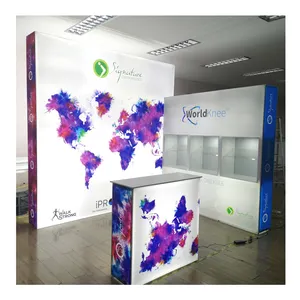 Internationale Expo Beursstand Fair 10X10 Spanning Stof Evenement Achtergrond Display Wall