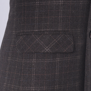 MA108 Abito da <span class=keywords><strong>Uomo</strong></span> su Misura Cinese, Vestibilità <span class=keywords><strong>Slim</strong></span>, Casual, Due Bottoni, <span class=keywords><strong>Blazer</strong></span> alla Moda con Motivo a Quadri, <span class=keywords><strong>Giacca</strong></span> con Spacchi Laterali e Pantaloni per Matrimoni e Feste - Product Image 5