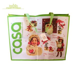 ORA هدايا ترويجية جديدة جودة عالية مغلفة بالطباعة المخصصة حقيبة تسوق منسوجة من مادة PP لإعادة التدوير - Product Image 6