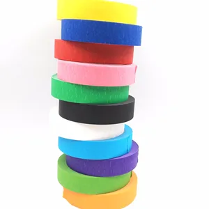 Yüksek kaliteli kolay kaldırma krep kağıt boyama renkli maskeleme bandı