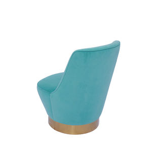 Không Có Mặt Lưng Cao Màu Xanh Nhung Ghế Nhỏ Bọc Ghế Xoay - Product Image 4