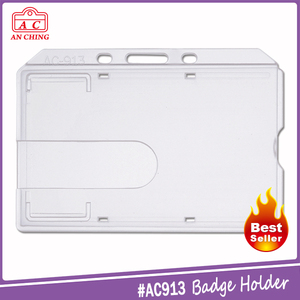 Porta Tarjetas de Identificación Transparente Esmerilado de Silicona Acrílica An Ching AC607 con Logotipo Personalizado 60x99mm para Uso en Oficina/Escuela - Product Image 3
