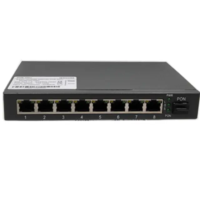IEEE802.3AF/AT GEPON MDU 8 Port 10/100Mbps fast LAN Ethernet PoE EPON ONU for CCTV Camera IP Phone