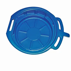 Round oil drain pan with handle with high capacity