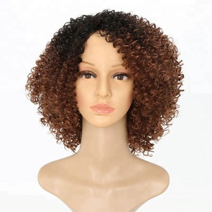 Anteriore <span class=keywords><strong>Parrucca</strong></span> Sintetica Resistente Al Calore Etero Nessuno Merletto <span class=keywords><strong>Parrucca</strong></span> Fatta a Macchina Elastico Del Merletto <span class=keywords><strong>Bionda</strong></span> <span class=keywords><strong>Parrucca</strong></span> <span class=keywords><strong>Afro</strong></span> Crespo Superiore di Modo di Qualità - Product Image 4