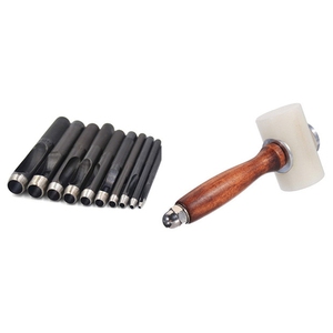 10Pcs <strong>Leather</strong> Hole Punch 1-10Mm Belt Hole Puncher Cylindrical <strong>Leather</strong> Gasket Hollow Hole Punch Set <strong>Leather</strong> Punching <strong>Tool</strong>, Wood - Product Image 1