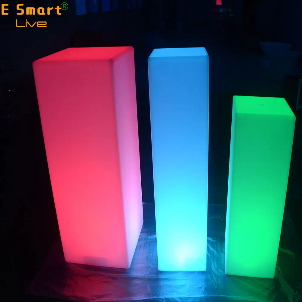 led Night Club party lighting up floor lamp ColorfRohs LED square column led lamp garden wedding decorate light