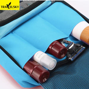 Travelsky Personalizzato multi funzione pianura cosmetico hanging articoli da toilette borsa da viaggio - Product Image 3
