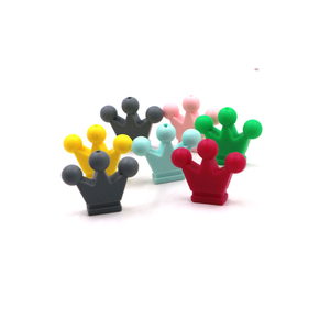 Regalos de navidad Baby Teether <span class=keywords><strong>caramelo</strong></span> corona silicona materiales para chupete Clips DIY lindo dentición Juguetes - Product Image 1