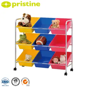 Shopee calidad al por mayor Taiwán 9 PP cajón organizador estantes hogar almacenamiento muebles carro armario Material Metal venta - Product Image 1