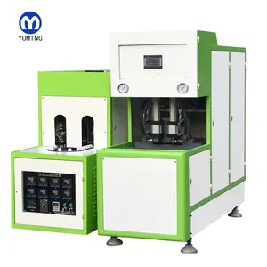 China Hersteller 500ml 1l 2 Liter Soda kohlensäure haltige Getränke flasche 2 Kavität halbautomat ische PET-Gebläse Blas maschine - Product Image 1