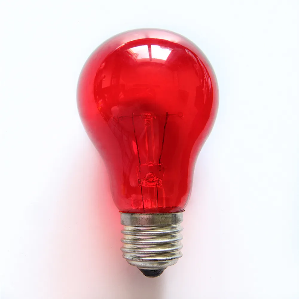 High Temperature Incandescent Light Bulbs A60 E27 60w General Use Red Vintage Edison Lamp High Temperature Incandescent Light Bulb