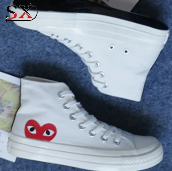 Popular Ladies Footwear Nice White Canvas Shoes Women Wholesale New Design Sneaker High Top Casual Shoes With Rubber Outsole
