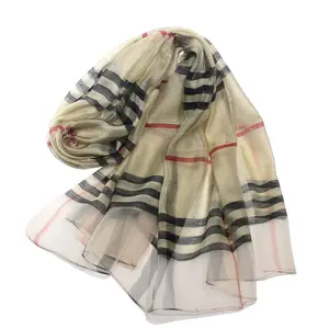 Neue 100% seidenraupe seide und wolle mode plaid dekoration strand sarong pareo muslimischen frauen hijab