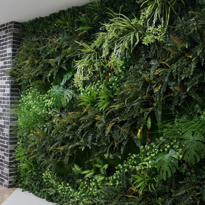 Verde decoración de la pared de plástico hojas sistema vertical Jardín de plástico de pared verde planta Planta artificial paredes artificiales. - Product Image 3