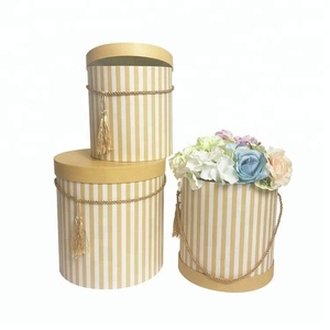 批发花 shipping 盒，鲜花交付盒，圆形花盒 - Product Image 3
