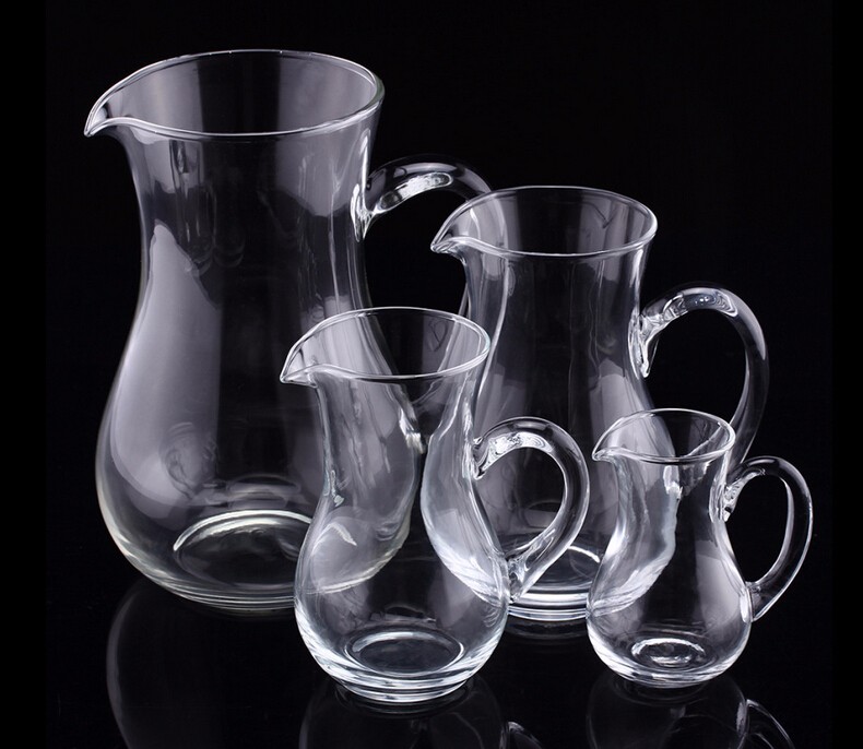 Clear Glass Jug Transparent Glass Pitcher Water Juice Drinking Jug