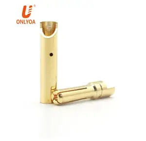 4mm female male gold plated rc bullet banana plug connector for esc motor