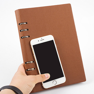 Cao cấp tùy chỉnh A5/A6 da ràng buộc chất kết dính máy tính xách tay 6-Ring ràng buộc chất lượng lá lỏng bơm lại cho món quà Cách sử dụng - Product Image 5