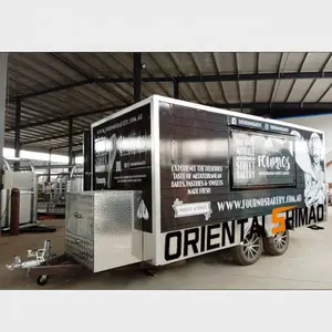 Mobile Concession pizza food truck trailer retro food-truck manufacture for sale in usa