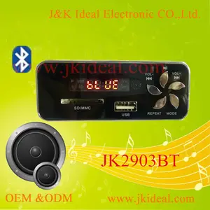 Jk2903bt nouveau design bluetooth usb lecteur mp3 kit fm radio avec aux pour amplificateur