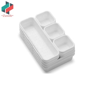 Boîtes de rangement multi-usages en plastique durable et personnalisables, lot de 8, organiseurs de tiroirs emboîtables - Product Image 5