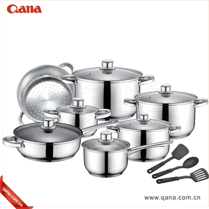 Cutstomized Logo Và Thương Hiệu 12 Cái Thép Không Gỉ Cookware Set Với Nắp Thủy Tinh - Product Image 2