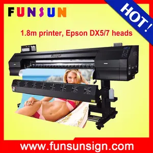 Funsunjet imprimante FS-1802K 1.8 m/6ft extérieure et intérieure hydrographique film imprimante Epson DX5 têtes 1440 dpi