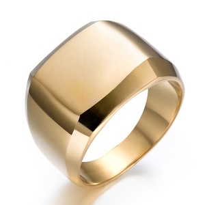 Vòng vonfram Nam 17mm Retro rắn bóng vuông đen lớn Vòng thép vonfram - Product Image 3