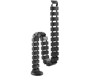 Organizador de gestión de cables de columna vertebral de oficina debajo de la Mesa Cables retráctiles de plástico ajustables y columna vertebral de gestión de cables - Product Image 1