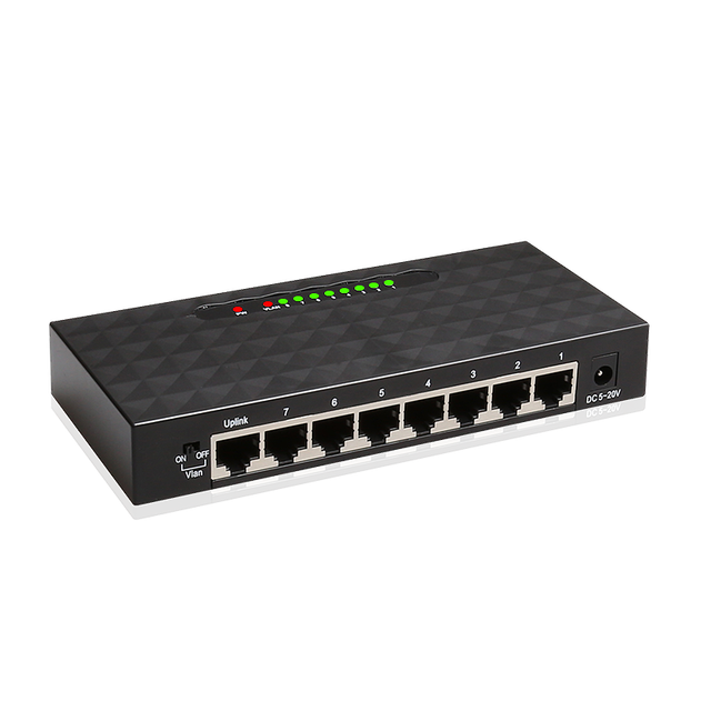 Diewu Unmanaged 8 Port Ethernet Hub 10 / 100m Vlan Network Switch