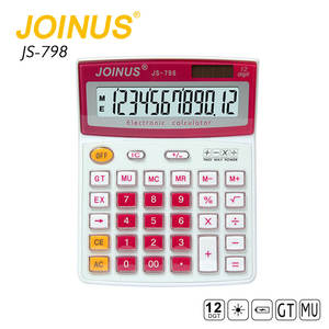 工厂直接美丽的太阳能 12 位数字桌面计算器与 2 种方式的力量 - Product Image 3