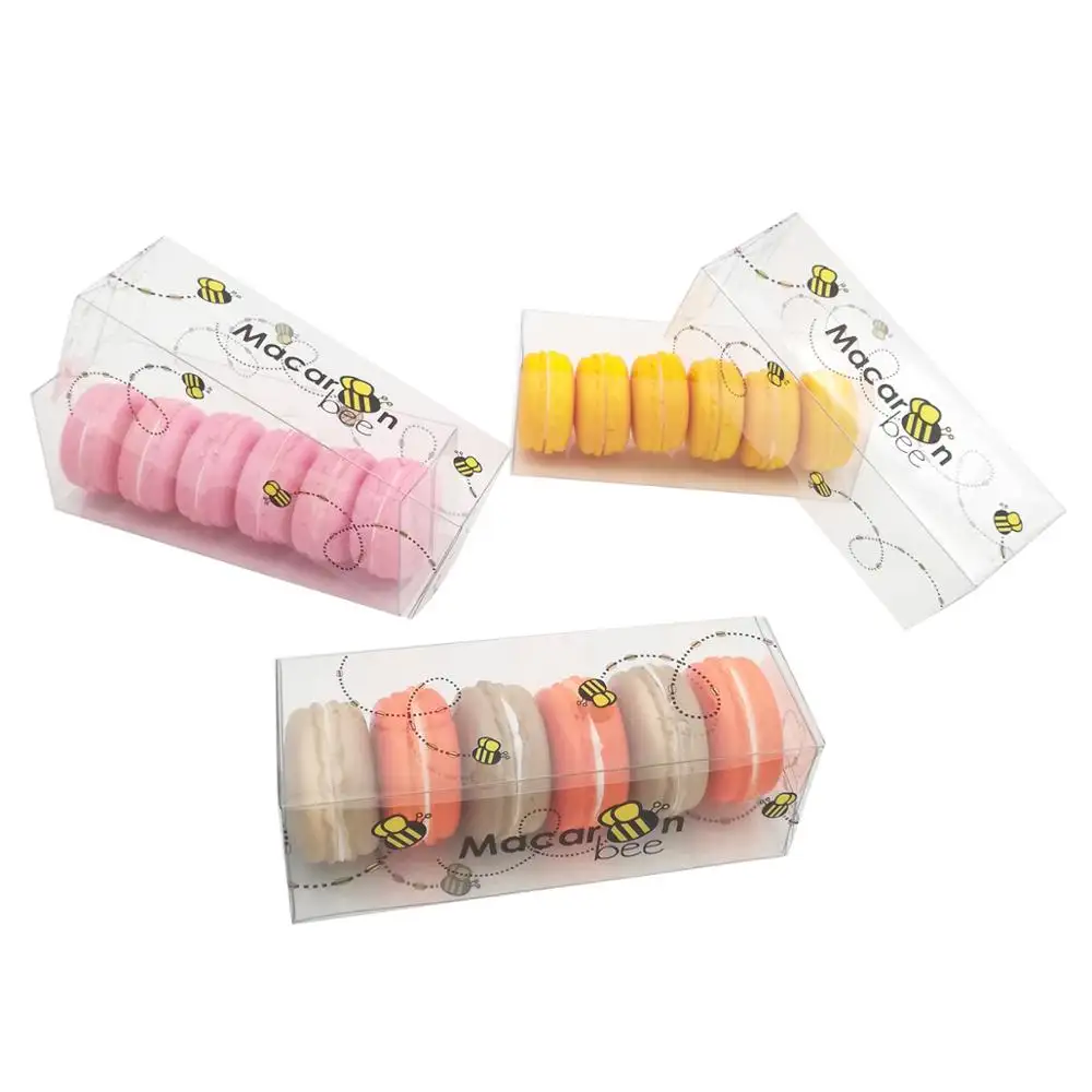 Klare PVC PET Transparente Verpackung 6 Stück Verpackung Plastik biene Macaron Geschenk box