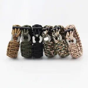 편지 짠 paracord 팔찌 생존 팔찌 paracord 캠핑 야외 비상 생존 Paracord 팔찌