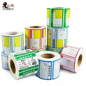 Kleur Afdrukken Custom Plank Prijs Label Rolls Voor Bar Code Label Sticker Lage Moq