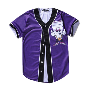 Venta al por mayor 100% poliéster sublimado Custom Plain baseball Jersey - Product Image 3