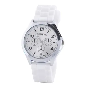 Hot Sale Fashion Casual Uhr Silikon Genf Uhr Damen Damen Beliebte mehrfarbige Blume gedruckt neue exklusive Uhr