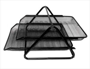 Tập tin văn phòng sắp xếp trên bàn lưới kim loại <span class=keywords><strong>2</strong></span> <span class=keywords><strong>tier</strong></span> khay tài liệu - Product Image 2