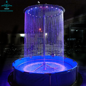 คุณสมบัติน้ำในสนามหลังบ้านน้ำพุแสง RGB ในร่มม่านฝนน้ำตกเทียม - Product Image 1