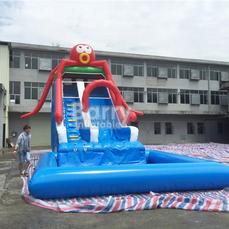 Corrediça inflável para crianças, corrediça aquática para brinquedos de verão, preço de fábrica, para crianças ao ar livre, castelo de salto e corrediça aquática para parque aquático